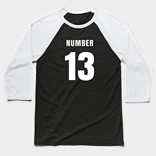 NUMBER 13 FRONT-PRINT Baseball T-Shirt